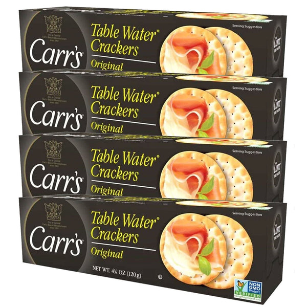 Carr's Original Table Water Crackers, 4-1/4 Ounce (Pack of 4)