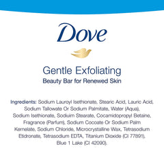 Dove Beauty Bar for Softer Skin Gentle Exfoliating More Moisturizing Than Bar Soap 4 oz 4 Bars