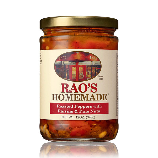 Rao's Homemade Roasted Peppers with Golden Raisins & Pine Nuts, Jar, 12 oz