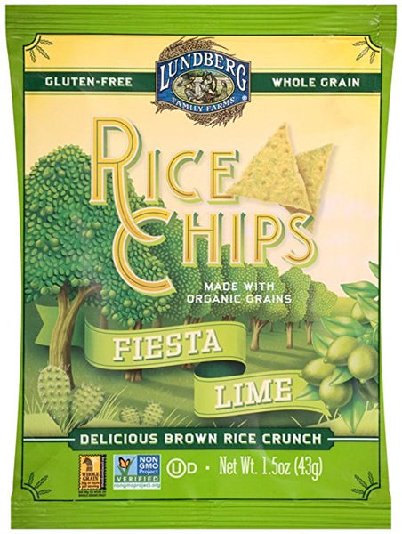 Lundberg Family Farms Rice Chips, Fiesta Lime, 1.5 Ounce