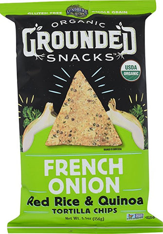 Lundberg Organic Grounded Snacks French Onion Red Rice & Quinoa Chips
