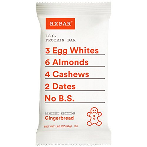 RXBAR Whole Food Protein Bar, Gingerbread, 12 Count