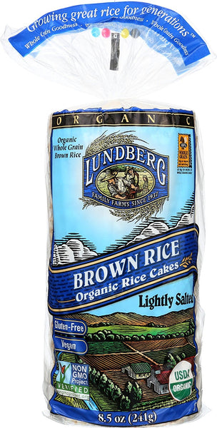 Lundberg Organic Brown Rice Cakes - Lightly Salted