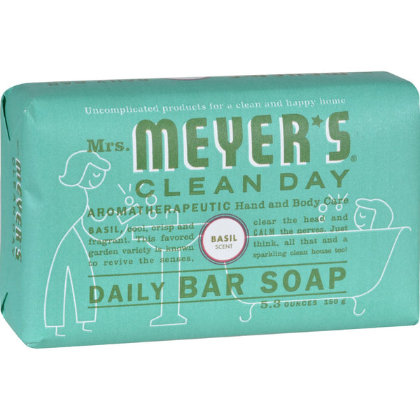 Mrs. Meyer's Bar Soap - Basil - 5.3 Oz