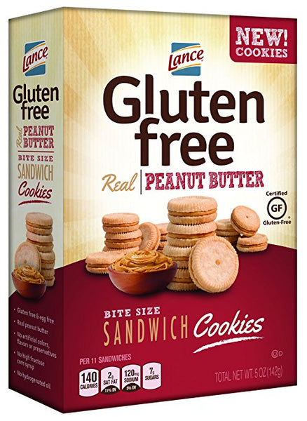 Lance Gluten Free Cookie Sandwich, Peanut Butter, 5 oz