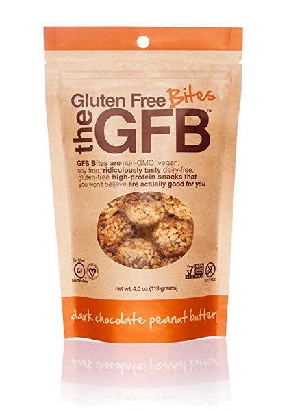 The GFB Gluten Free, Non-GMO High Protein Bites, Dark Chocolate Peanut Butter, 4