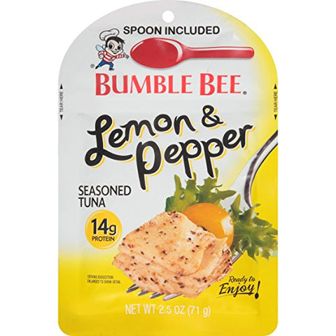Bumble Bee Lemon & Pepper Seasoned Tuna, 2.5 Ounce Pouch