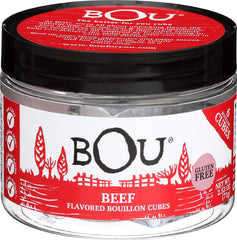 BOU Beef Flavored Bouillon Cubes, One 2.53 Ounce Container Packed with Natural, Traditional Ingredients