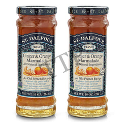 St. Dalfour Ginger & Orange Marmalade All Natural Ingredients, 10oz (284g), 2 Pack