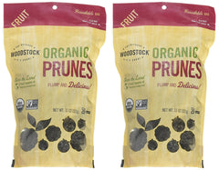 Woodstock Prunes, Organic, California Pitted, 11-Ounce (Pack of 2)