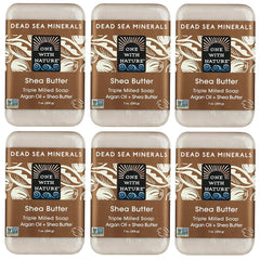 One With Nature Shea Butter Dead Sea Mineral Soap, 7 Ounce Bars (Pack of 6)