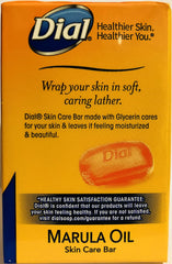 Dial Skin Care Bar - Marula Oil - Gentle Cleansing - 4 OZ (113 g) Per Bar - 3 Count Bars Per Package - Pack of 4 Packages