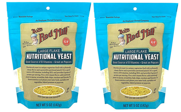 Bob’s Red Mill Large Flake Nutritional Yeast 5 Ounce (Pack of 2) Vegan Parm Cheese Replacement