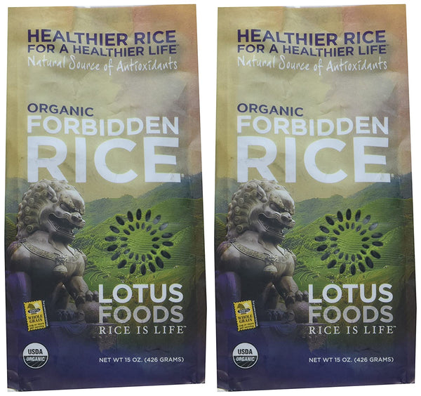 Lotus Foods Organic Forbidden Black Rice, 15 oz (Pack of 2)