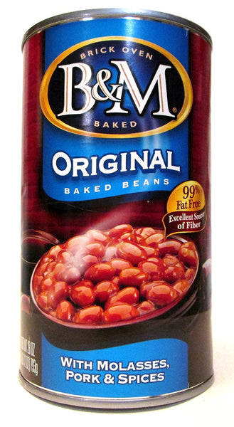 B&M Original Baked Beans with Molasses, Pork & Spices (2 Pack) 28 oz Cans