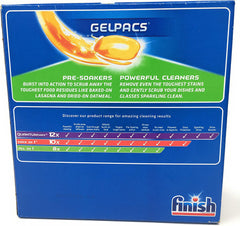 Finish All In 1 Gelpacs, Orange 32 Tabs, Dishwasher Detergent Tablets (Pack of 2)