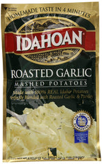 Idahoan Mashed Potatoes, Roasted Garlic, 4-Ounce Package (Pack of 12)