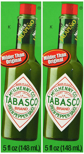 Tabasco Milder Green Pepper Sauce, 5 Ounce (2 pack)